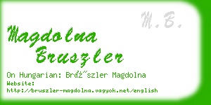 magdolna bruszler business card